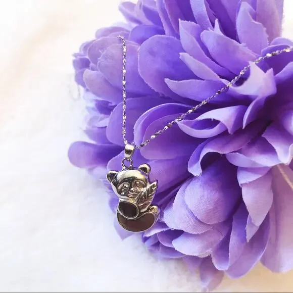 Sterling Silver Adorable Panda Necklace - Picture 8 of 8